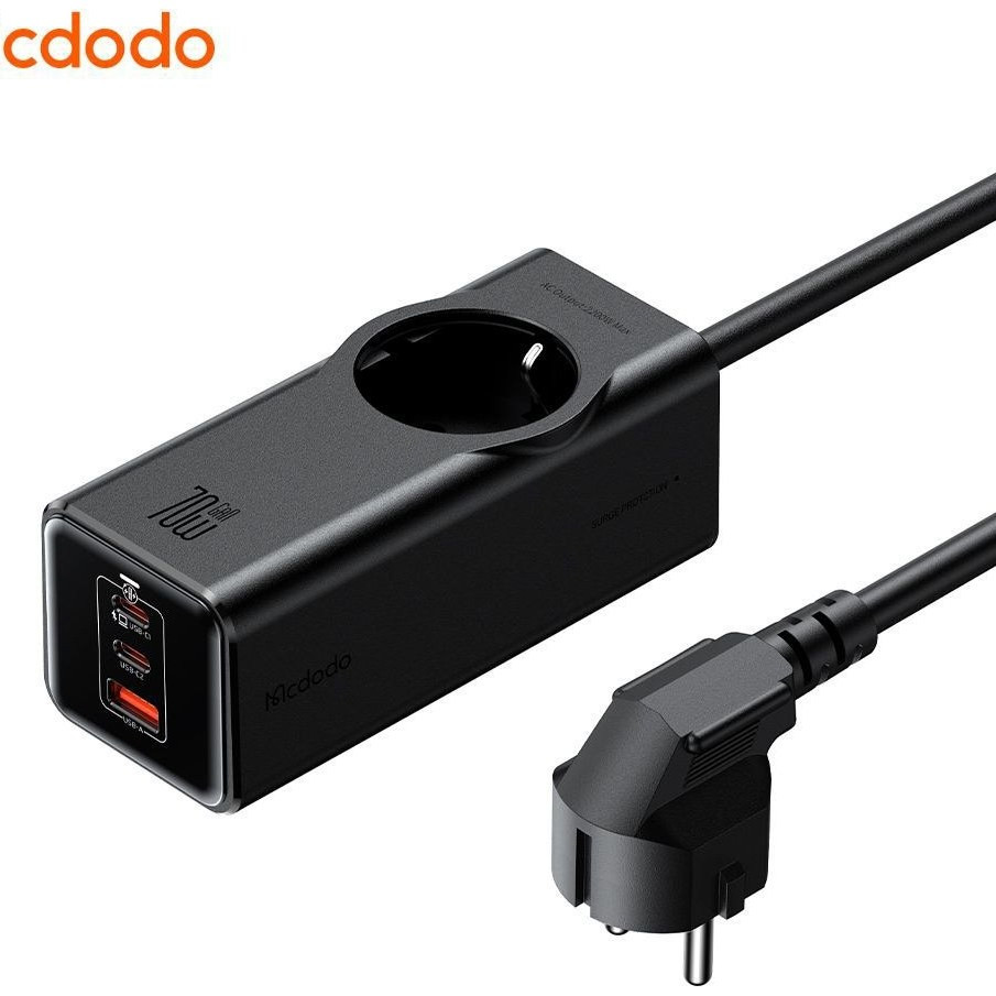 شارژر و چند راهی 70 وات مک دودو مدل MCDODO GaN CH-4620