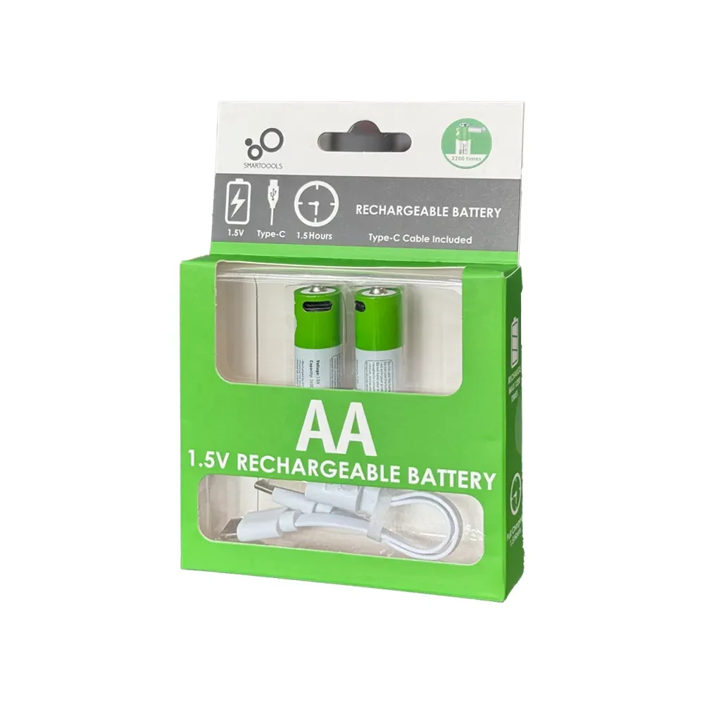 باتری قلمی شارژی usb type c برند SMARTOOOLS