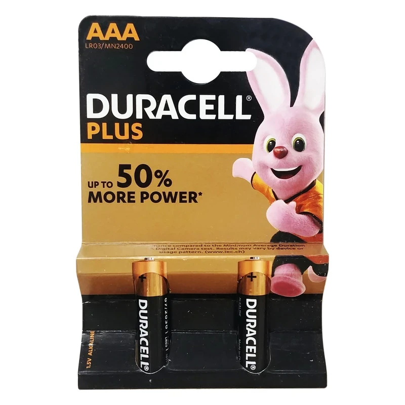 باتری نیم قلمی دوراسل مدل PLUS بسته 2 عددی