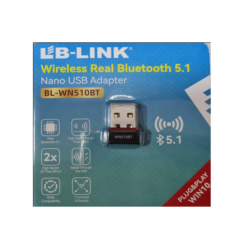 دانگل بلوتوث bluetooth 5.1 Nano USB مدل LB-LINK BL-WN510BT