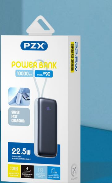 پاوربانک PZX مدل V90 ظرفیت 10000 میلی آمپر